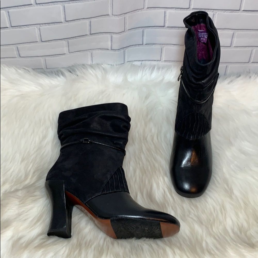 Umberto Raffini Black‎ Scrunch Boots Sz 40/9.5-10